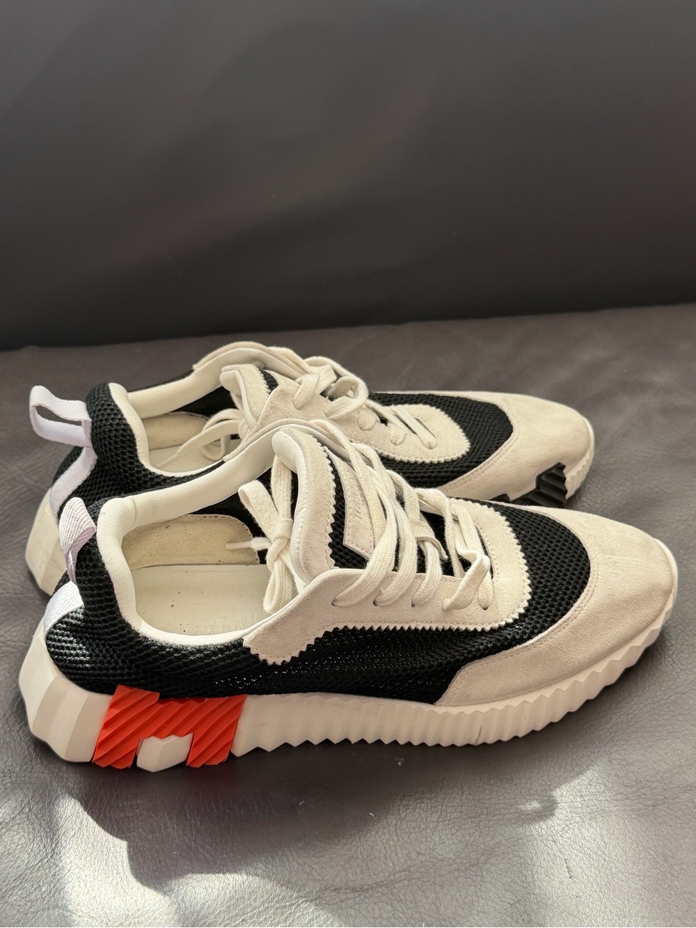 Hermès Bouncing Sneaker Black & Cream Sneakers 38 Size